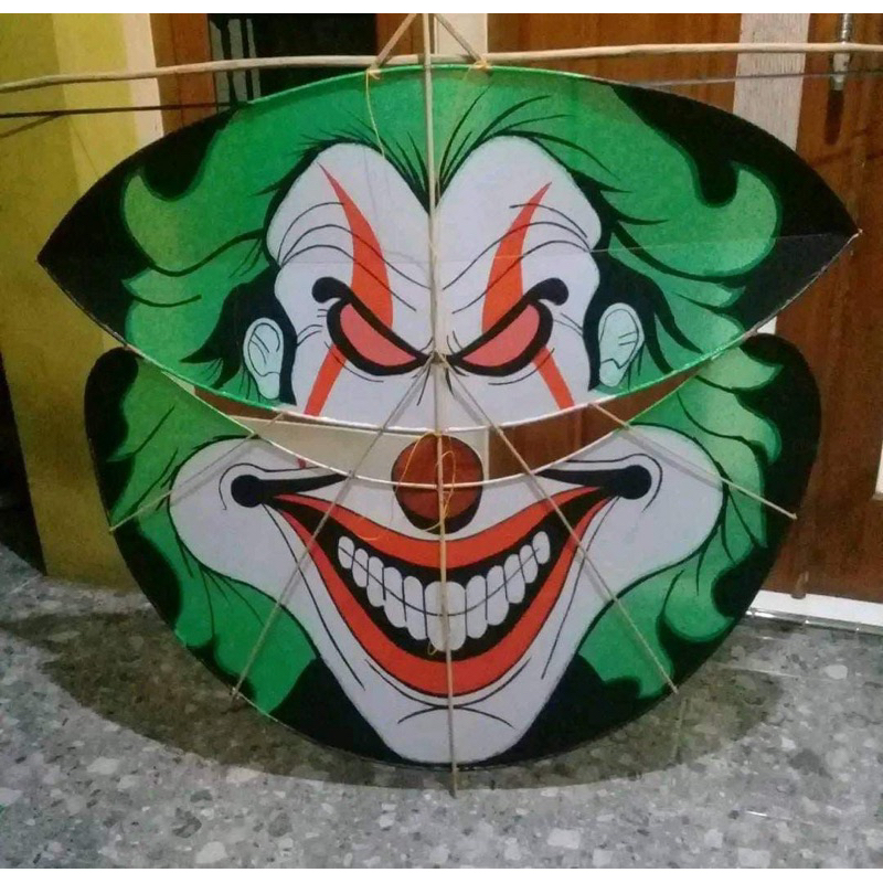 Layang Layang Gapangan pegon Ceper/Babon Anggrem motif Joker/bebas request motif 1,3 meter (Sudah se