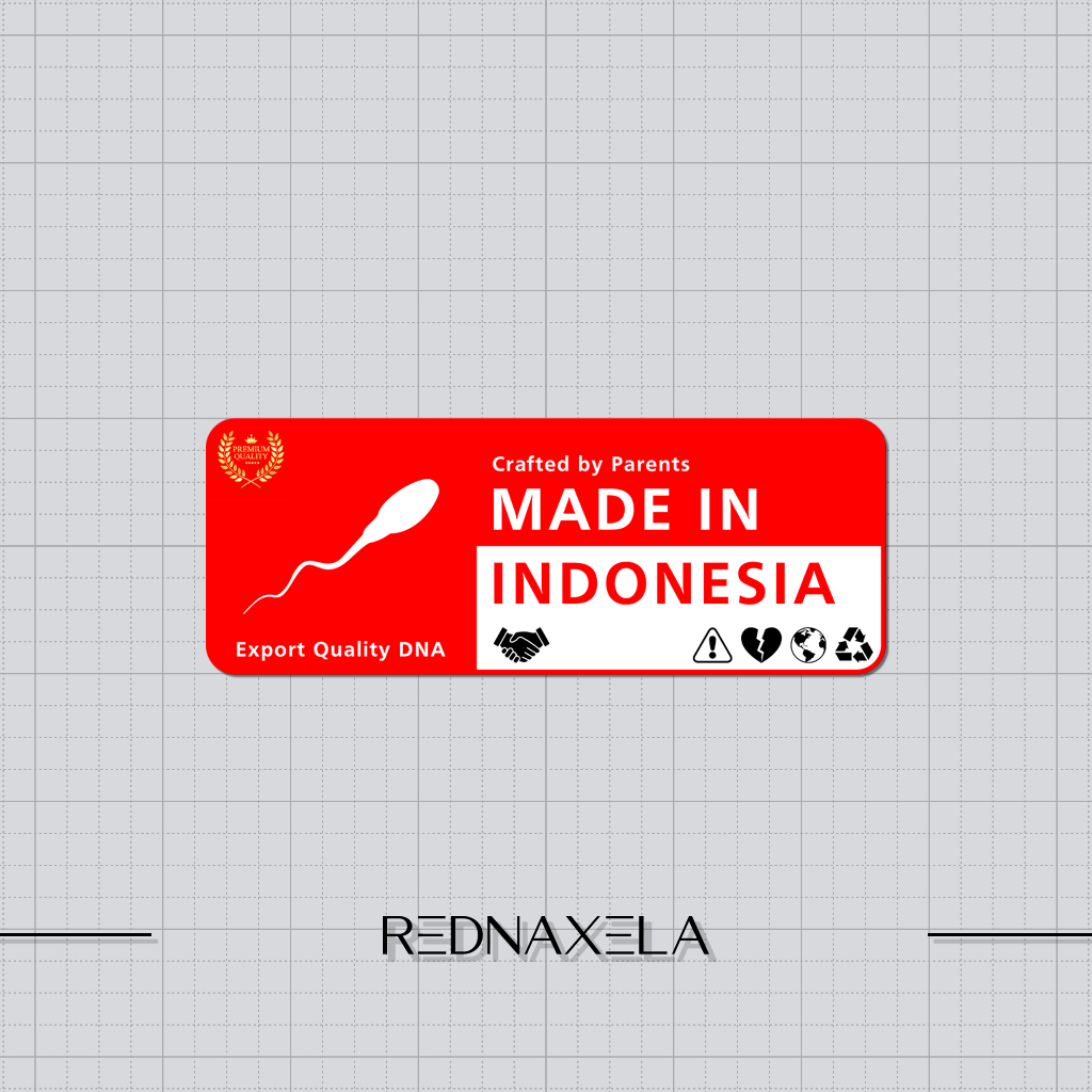 

Stiker Vinyl Stiker Human Label Made in Indonesia Waterproof Sticker