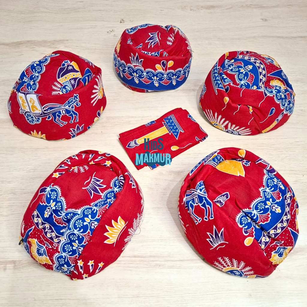 Blangkon Betawi Jawa Anak Laki Laki Blangkon Batik Betawi Anak Topi Blangkon Betawi Anak Laki-Laki