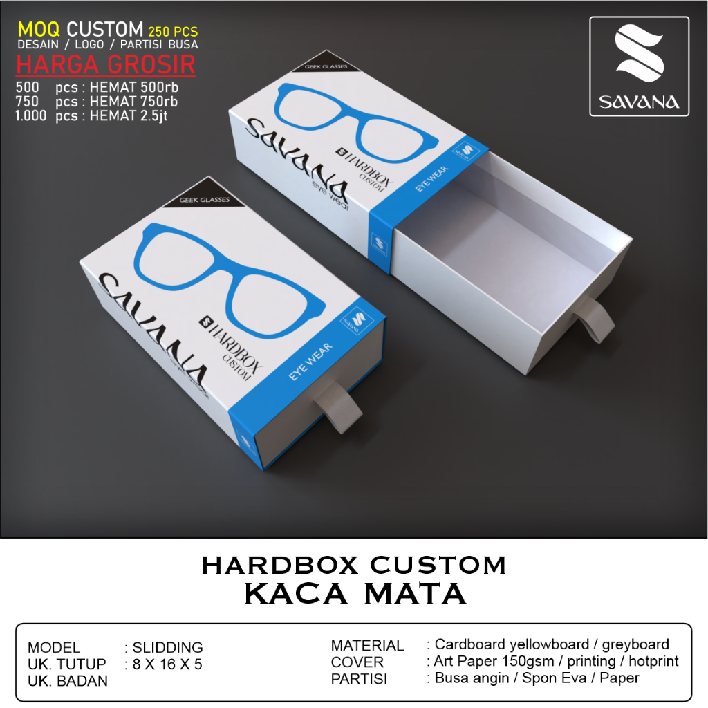 

Hardbox kacamata SLIDDING - Custombox Parfum - Kemasan Parfum - Packaging Parfum - Premium Box 8,16x5