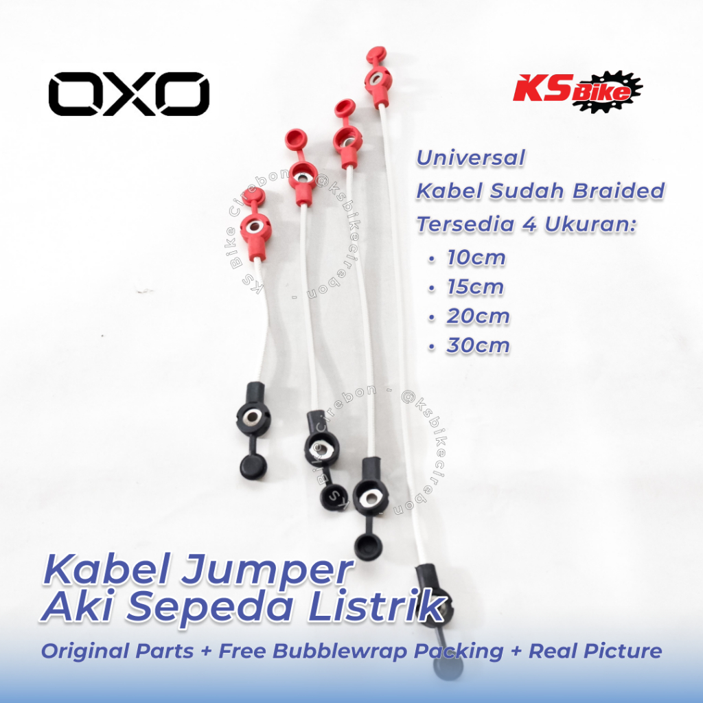 Kabel Jumper Aki Sepeda Listrik E-Bike Ebike Universal Braided Cover BMX 10cm 15cm 20cm 30cm  Toko S