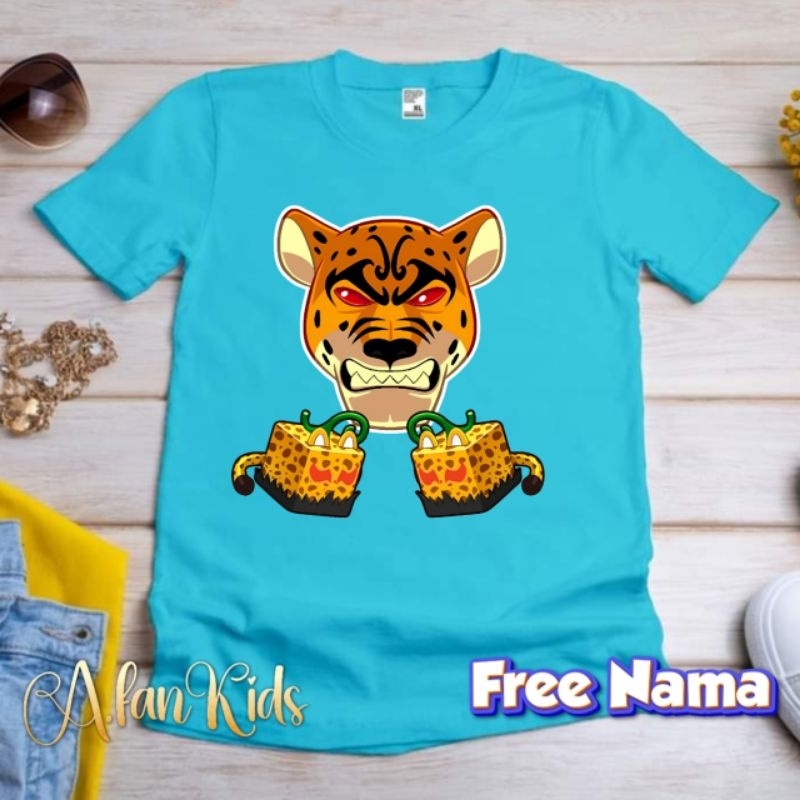 BAJU BLOX FRUITS LEOPARD KAOS ANAK