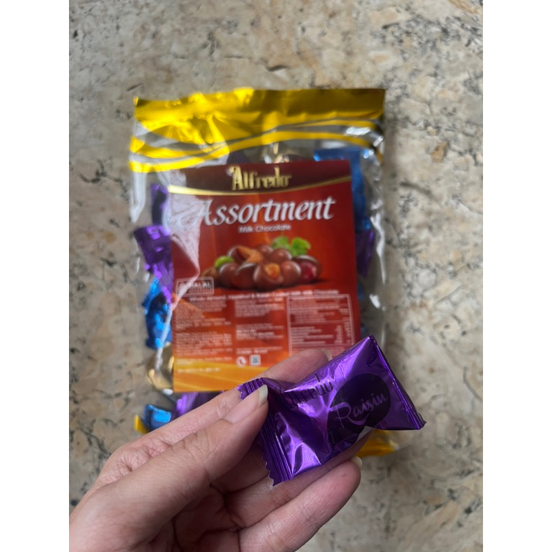 

[PRODUCT MALAYSIA] cokelat alfredo assortment milk chocolate malaysia sudah halal indo (satuan) / coklat susu produksi malaysia merk alfredo murah meriah (harga satuan)