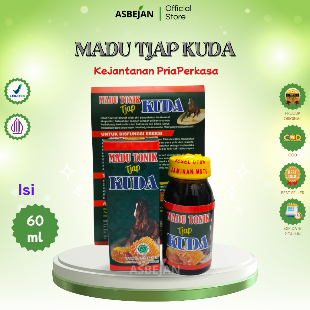 Madu Tonik Tjap KUDA 6x Pria Wanita Kuat Tahan Original Perkasa Tahan Lama BPOM Herbal