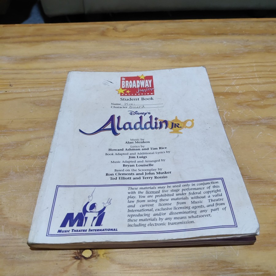 Buku The Broadway Junior Collection Alladin Jr