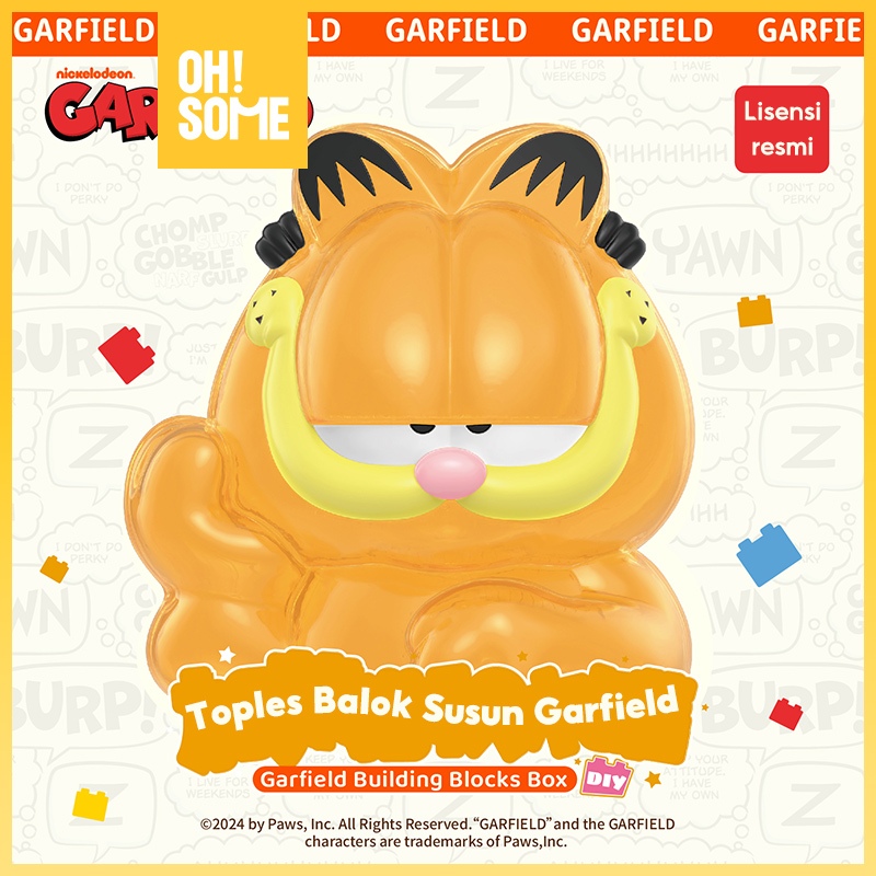 OHSOME Mr. Man Little Building Blocks Garfield 50pcs / Block Mainan Balok Susun DIY Garfield 50 pcs 