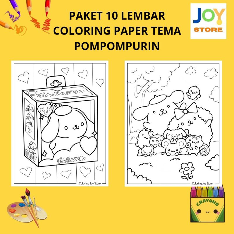

PAKET 10 Lembar Kertas Gambar Mewarnai Tema Pompompurin Ukuran A4 150 gsm - Coloring Paper 040