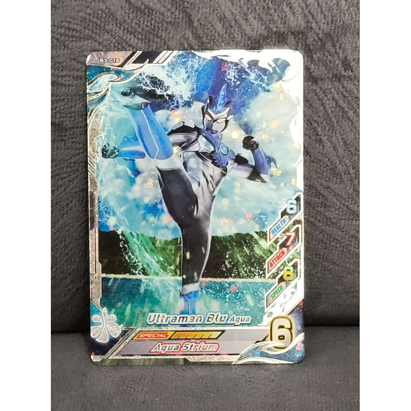 B3 Kartu ultraman fushion gacha mesin ori Blu Aqua