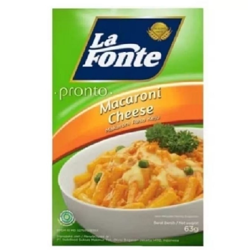 

La Fonte Pronto Maccaroni With Cheese Flavour 63gr
