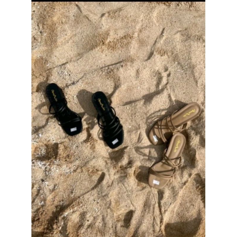 BRAND AMELIA Shally heels sandal wanita hak tahu 3 cm