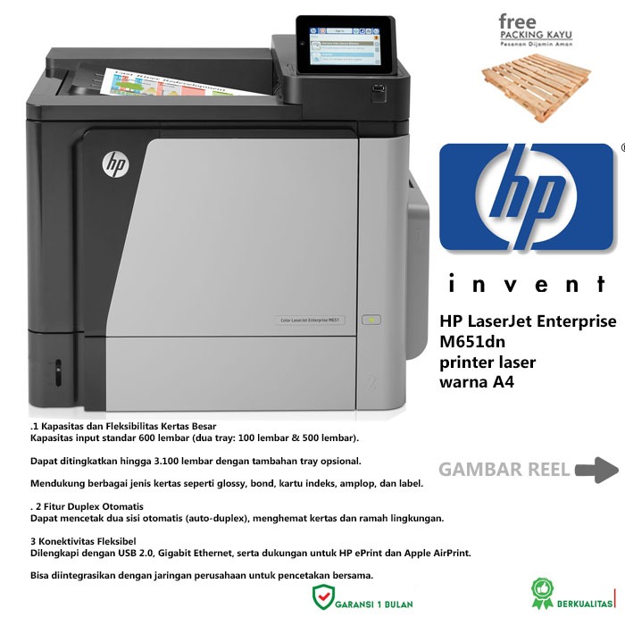 HP Color LaserJet Enterprise M651dn Printer Colour - printer warna -printer - printerlasrjet warna -