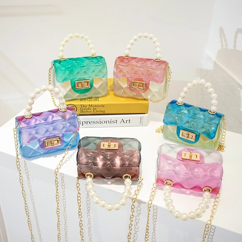 Tas selempang mini Jelly anak dan remaja motif transparan lucu Tas wanita jelly bag.