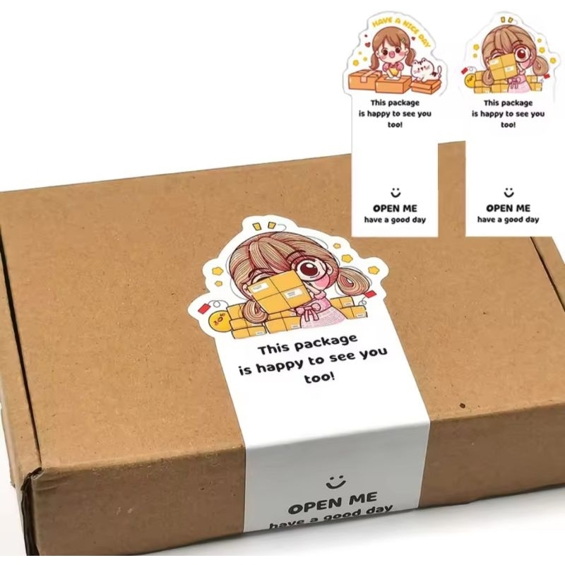 

25 Pcs - Stiker Segel Label OPEN ME Have A Good Day