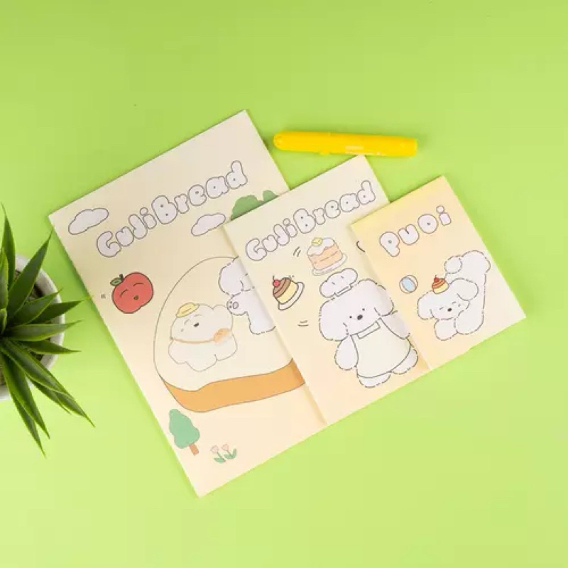 

Miniso Stationery Book 3pcs Guji Guji Bread / Buku tulis memo note