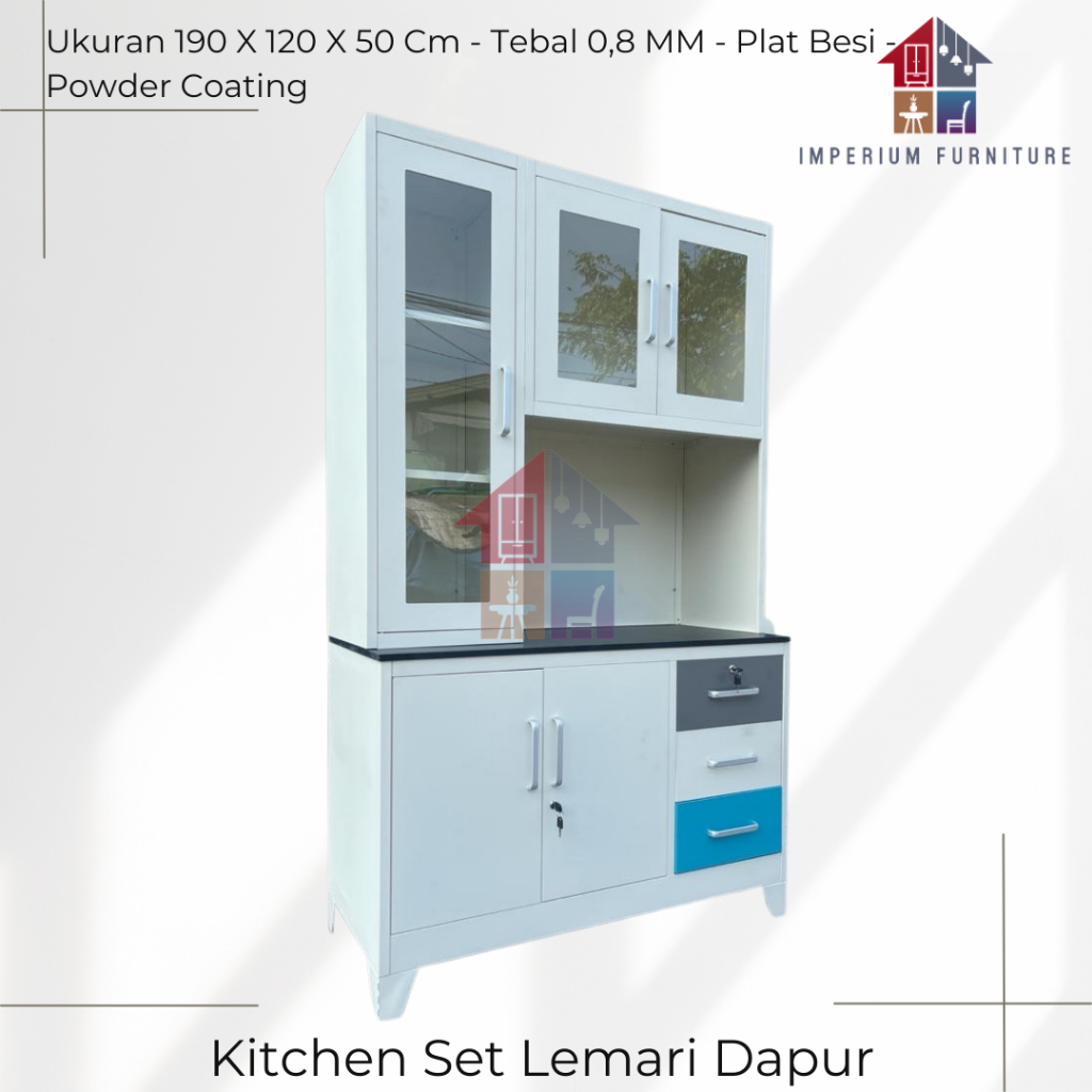 Kitchen Cabinet Besi / Kitchen Set Besi / Lemari Dapur Besi /Lemari Sayur/Lemari Piring /Rak Piring