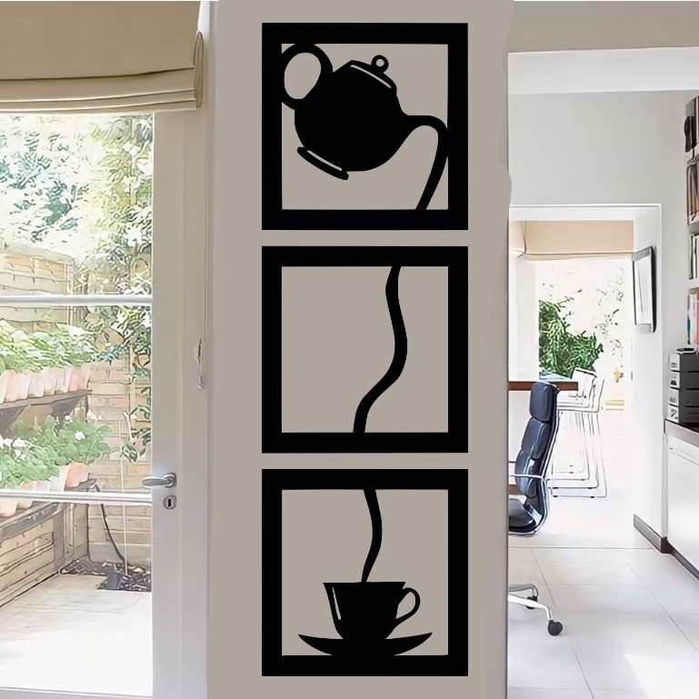 1 Set Dekorasi Dinding Timbul Tea Coffee Untuk Rumah Makan Cafe Warkop Angkringan Coffee Shop