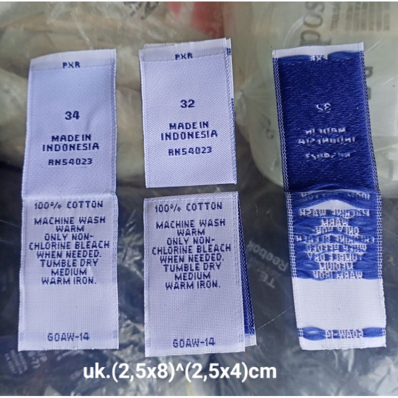 

label merek brand merek label (size care) label tag pakaian