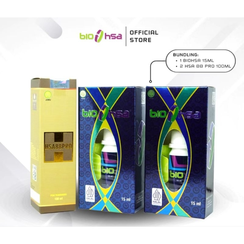 Bio Hsa 15 ml 2 botol + Minyak HSA88 PRO 1 botol