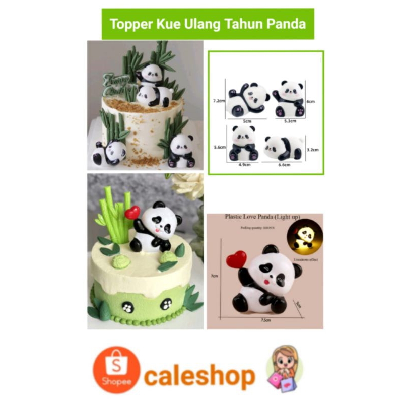 Topper Kue Ulang Tahun Panda Lucu