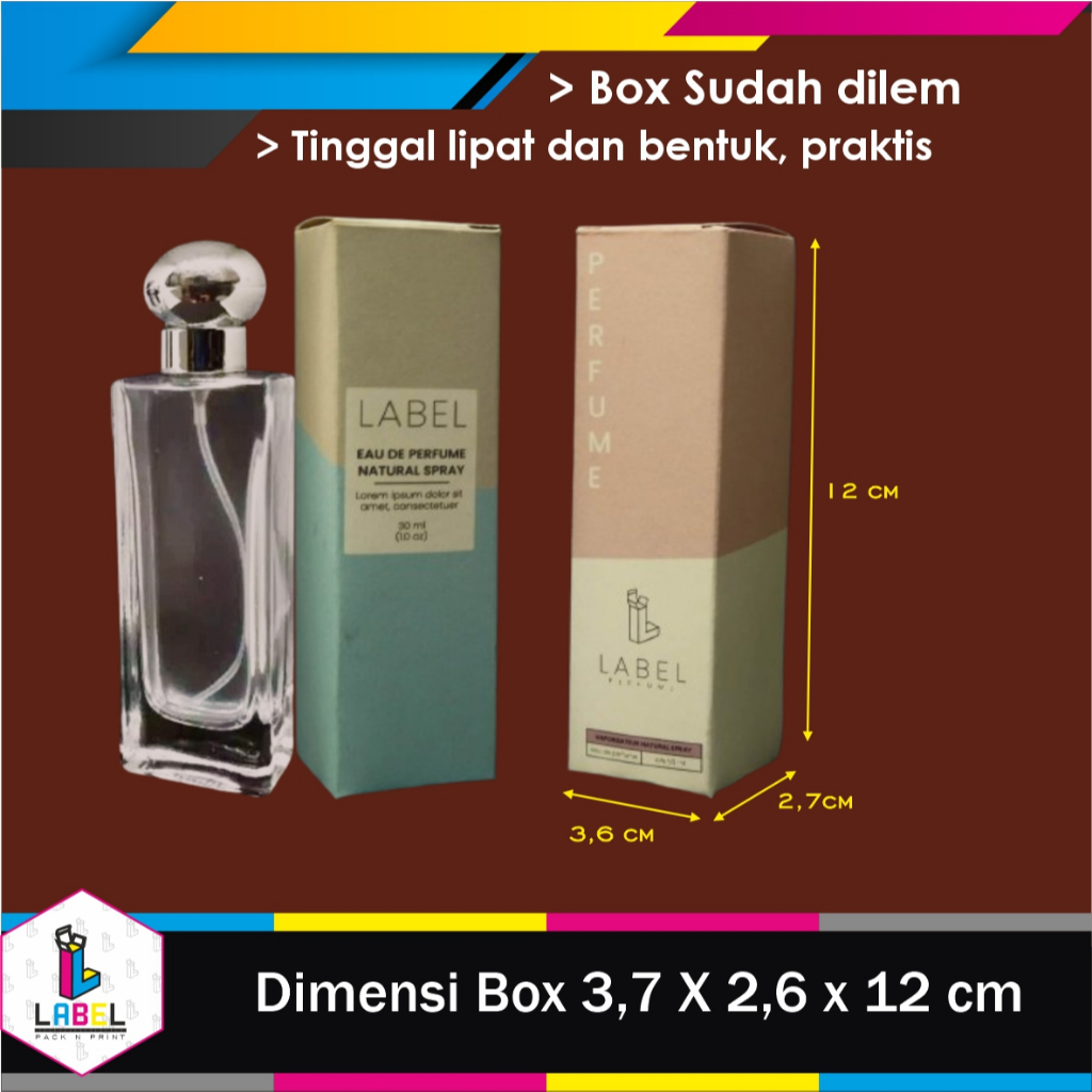 Dus Packaging / Box Parfum JOMalone 30ML Custom Desain Full print