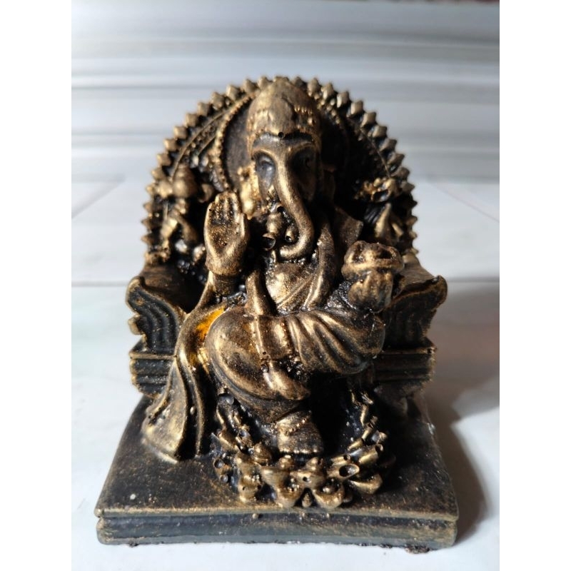 Patung Ganesha Fiberglass Mini antik 2