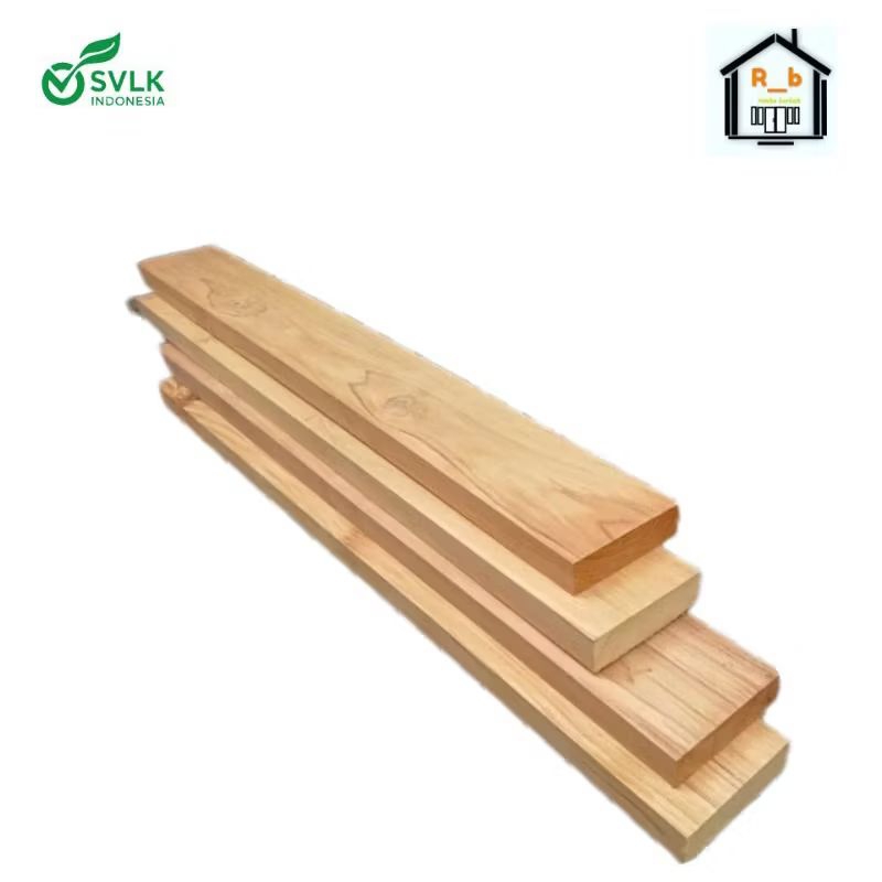 balok kayu jati perhutani 5x7x120 cm sudah halus