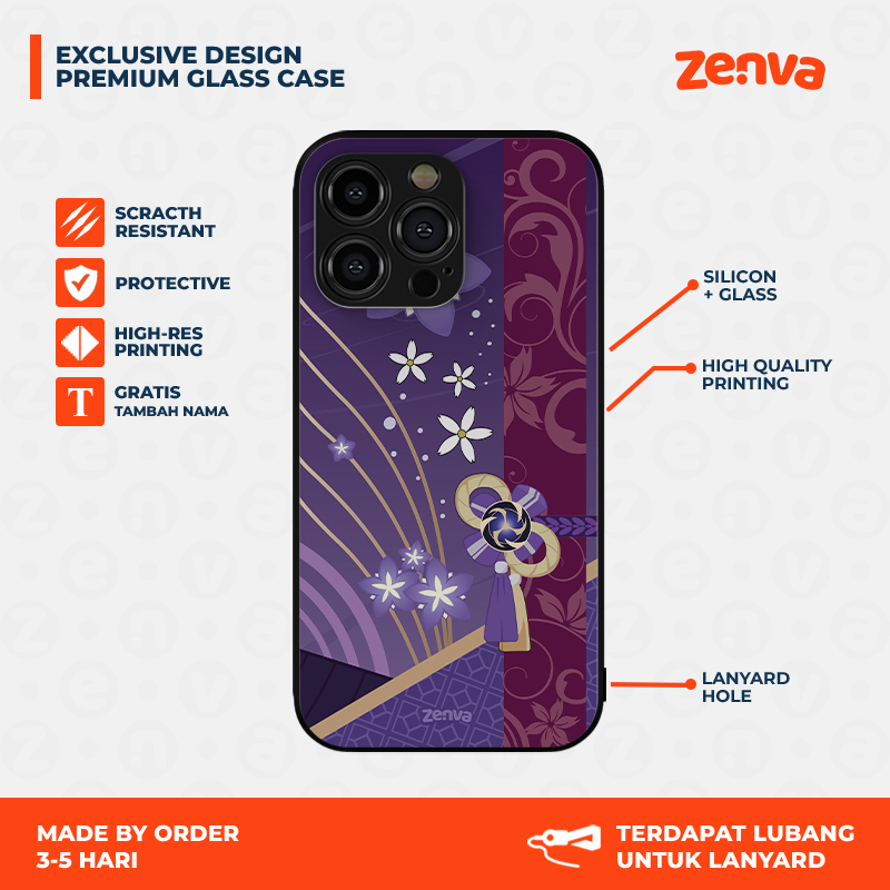 Custom Phone Case Casing Raiden Shogun Genshin Impact - Request Type HP