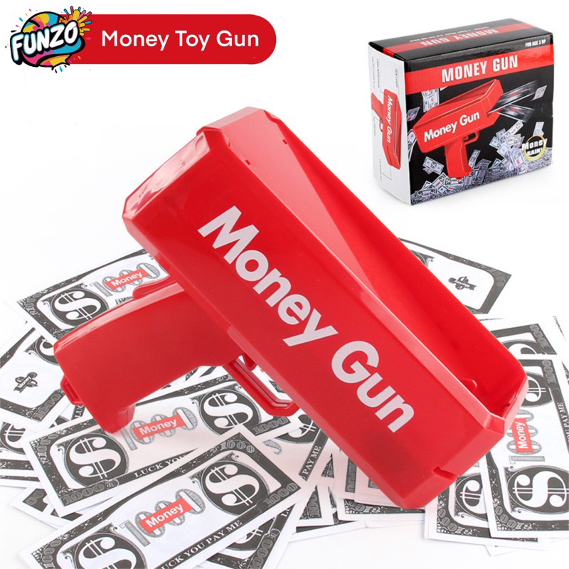 FUNZO - Mainan Anak Tembakan Money Toy Gun - Mainan Tembakan Anak - Mainan Tembakan Kertas - Mainan 