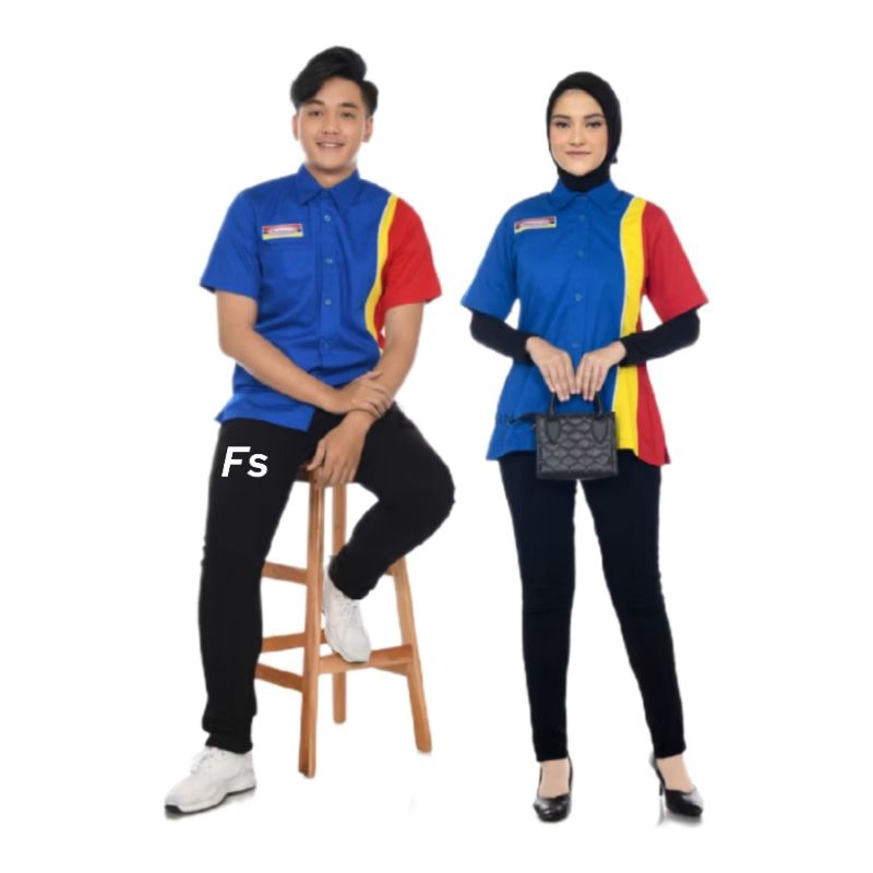 Baju Indomaret Laki-laki / Baju Indomaret Perempuan / Baju Kasir Indomaret / Seragam Kerja Indomaret