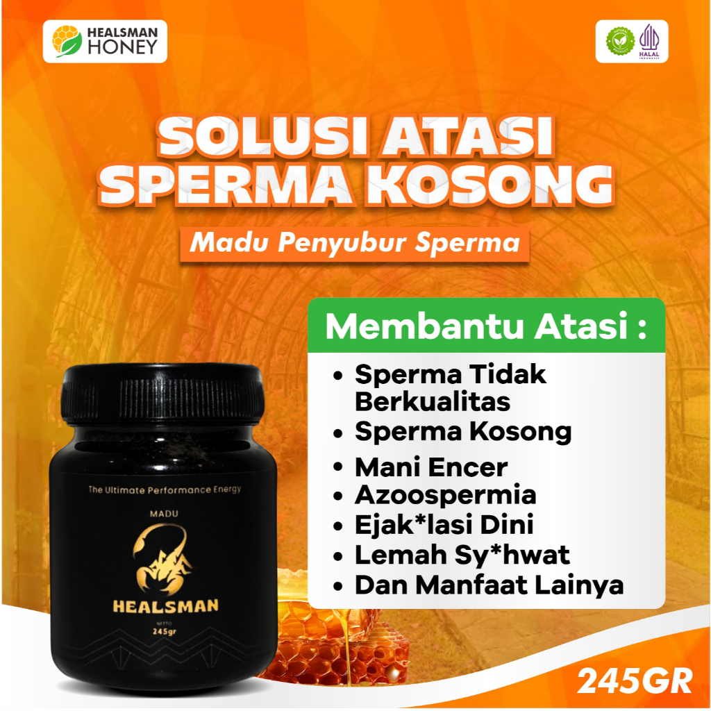 Madu Suplemen Healsman Zuriat Promil Suami Penambah Vitalitas & Kesuburan Pria Kualitas Sperma