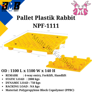 Pallet Plastik Rabbit NPF-1111 Tatakan Alas Barang