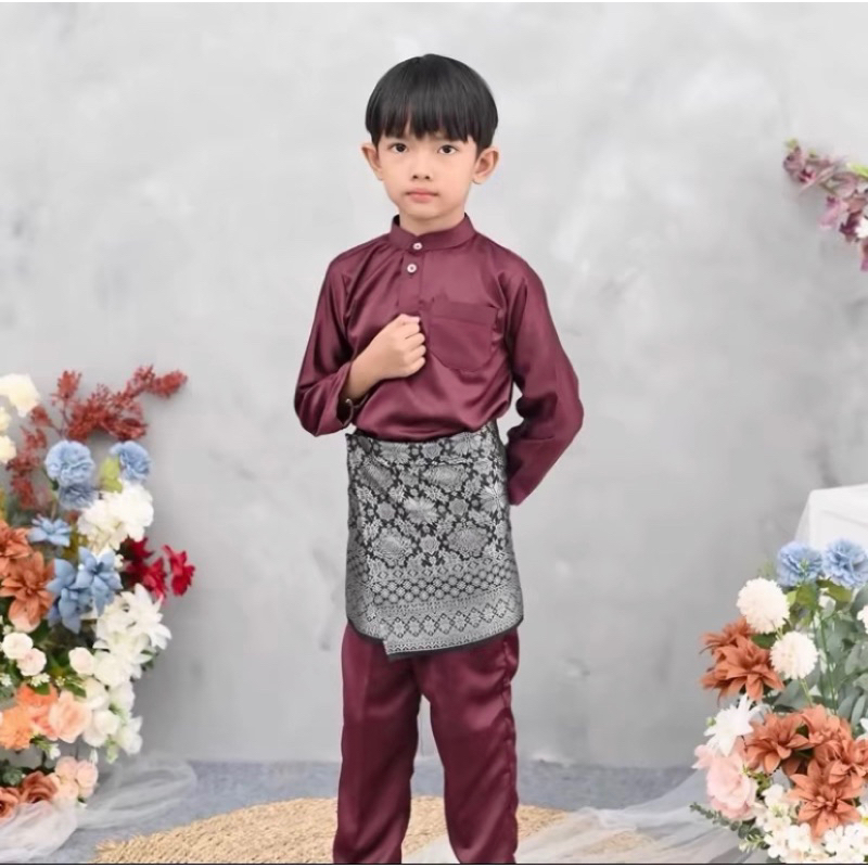 BAJU TELUK BELANGA ANAK- satu setel baju teluk belanga anak laki-laki termurah 1-15 tahun