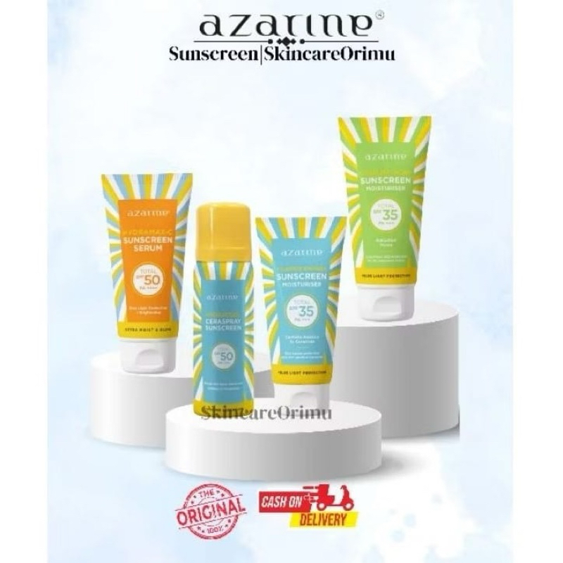 ✨SkincareOrimu✨Azarine Sunscreen/SS Gel SPF45 - Hydramax C SPF50 - Cicamide - Calm My Acne - Ceraspr