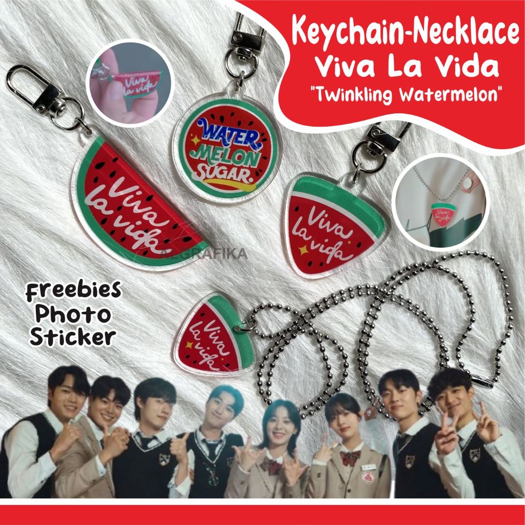 GANTUNGAN KUNCI VIVA LAVIDA KALUNG YICHAN KEYCHAIN TWINKLING WATERMELON SUGAR KDRAMA KOREA