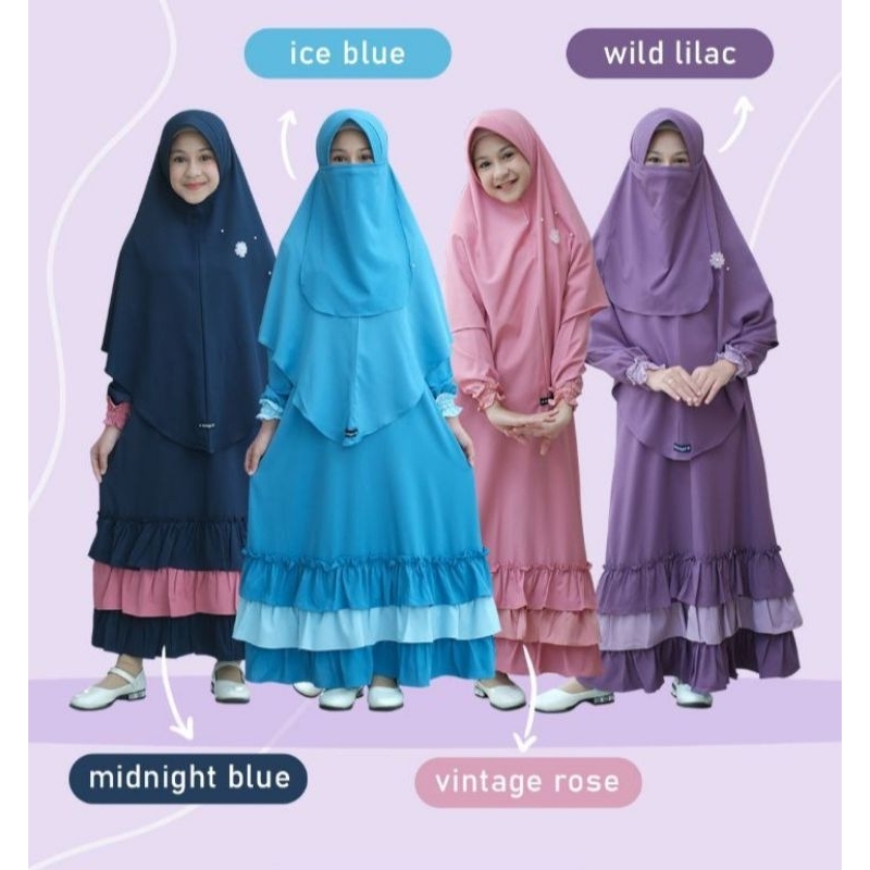 [ GAMILA ] Gamis Gamila Ghaniyyah gamis cadar anak baju cadar muslim kids gaun muslimah anak Sholeha