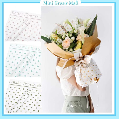

Kertas Buket Motif bintang Buket Bunga Flower Wrapping Kertas Bunga Flower Paper Cellophane KB6168