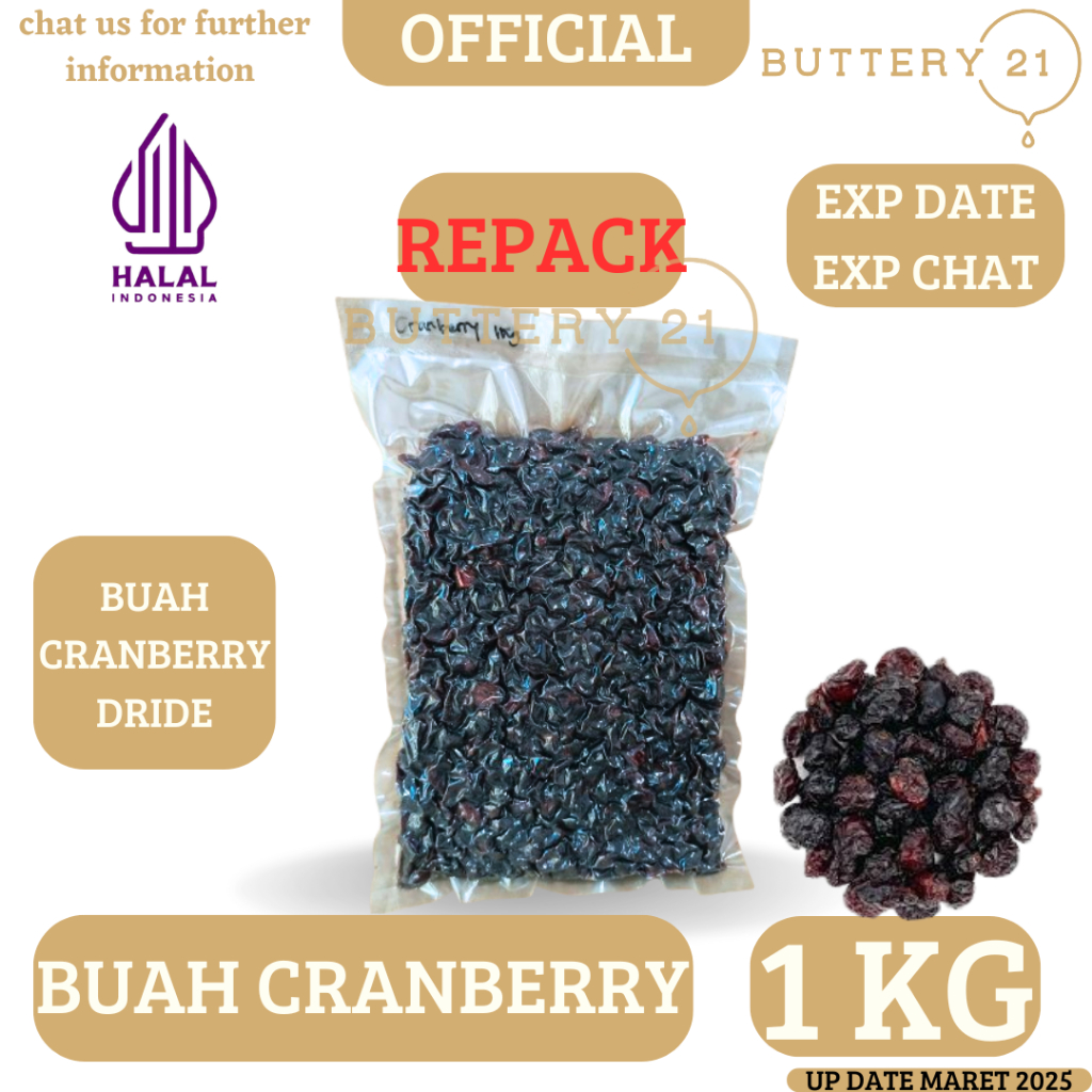 

BUAH CRANBERRY DRIDE 1 KG/CRANBERRY KERING/CRANBERRIES/CRAN BERRY