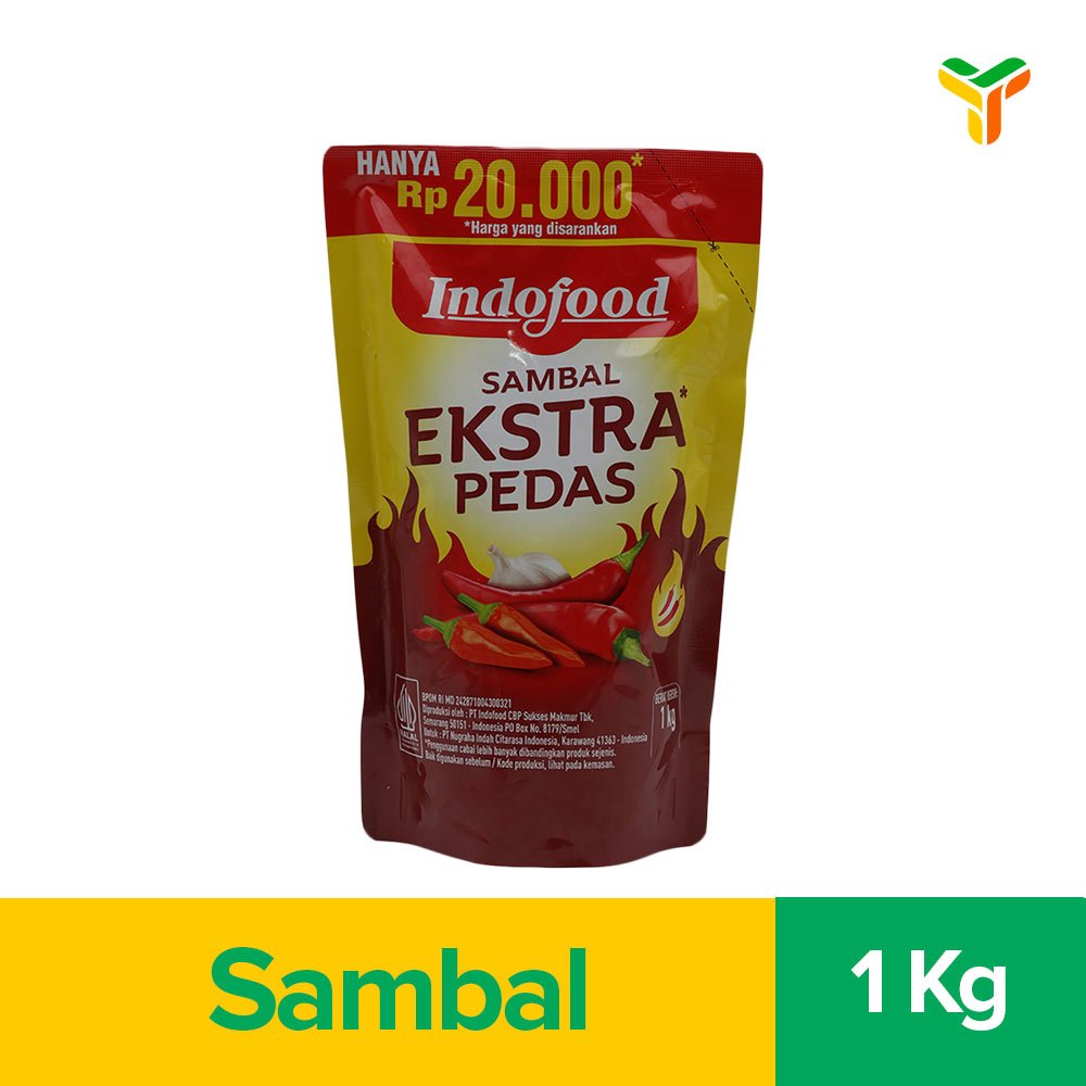 

Indofood Sambal Ekstra Pedas Std Pouch 1 Kg