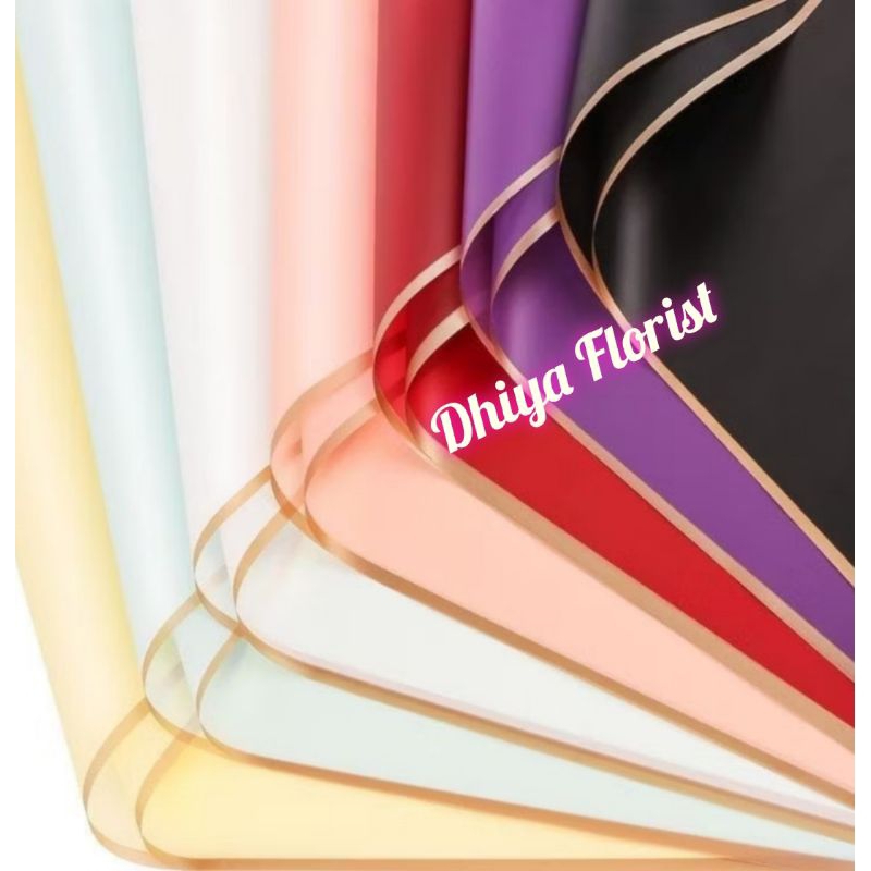 

Cellophane List Gold Line Free Packing Flower Wrapping Colour Tranparent Part 4 Cellophane Kertas Bunga Hand Bouquet Buket Kertas Bunga Polos Ujung Garis Gold Gift Waterproof Wrapping Paper Craft Paper Nonwovem Paper Wrapping Flower Cellophane frame gold