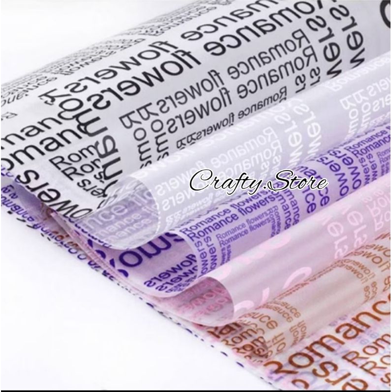 

Cellophane Translucent English Romance Free Packing - Kertas Buket Motif -Flower Wrapping Paper Retro / CLasic