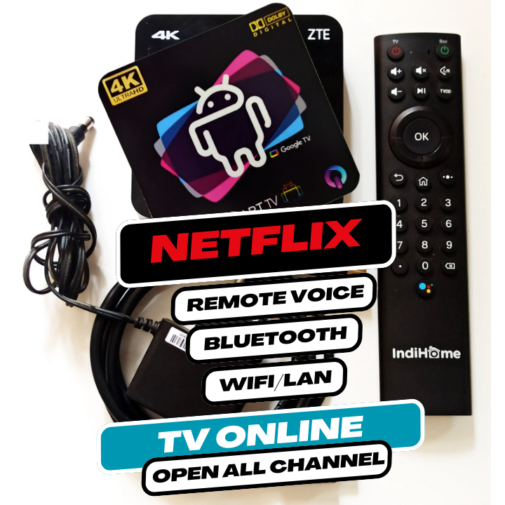 STB Smart TV Box All Channel TV (REMOTE VOICE + BLUETOOTH)