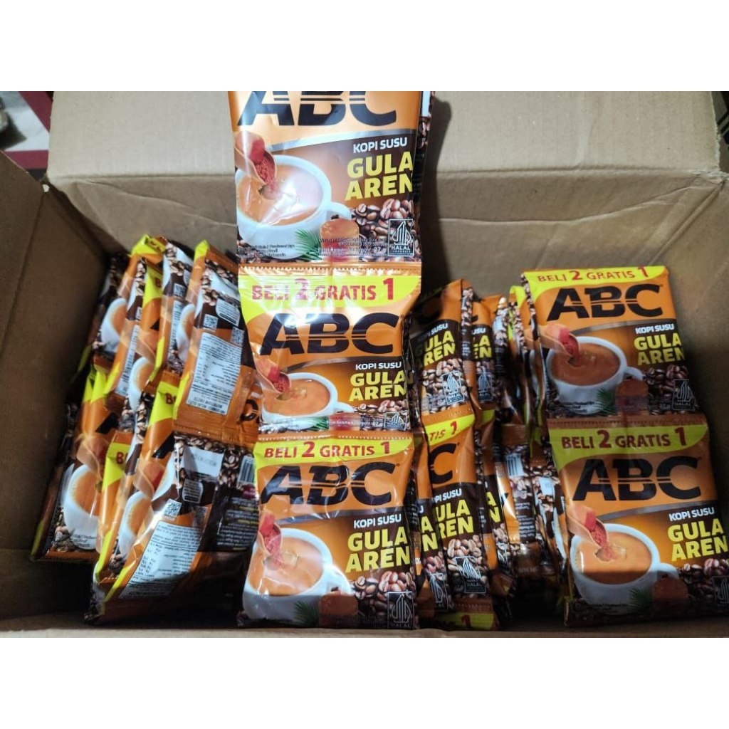 

Kopi ABC Gula Aren 1 renteng 15 pcs