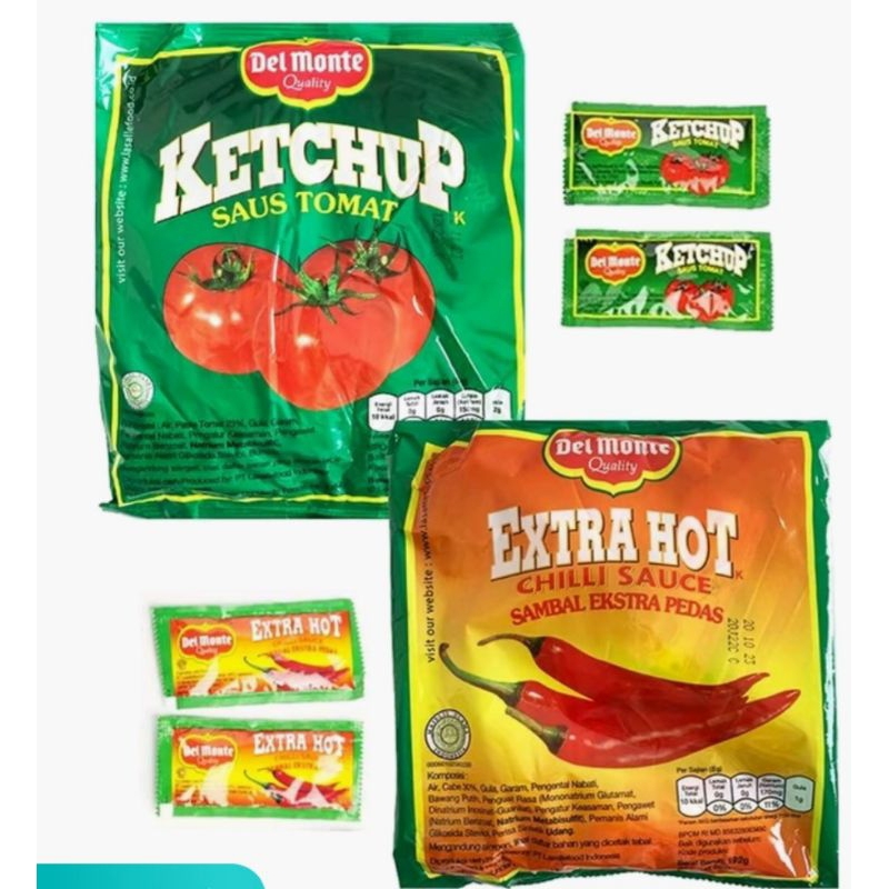 

DELMONTE SAUS TOMAT KETCHUP SACHET DELMONTE EXTRA HOT SACHET 1pak (24cht)