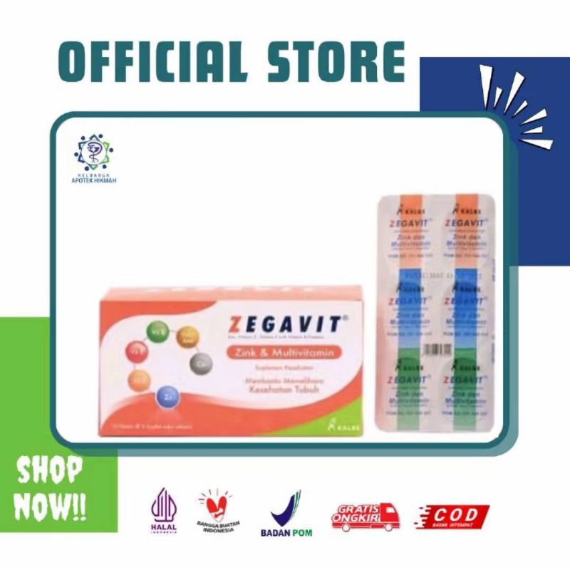 Zegavit Tablet Defisiensi Vitamin B Kompleks Vitamin C Suplemen Multivitamin Kesehatan
