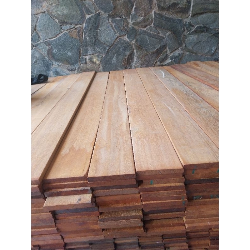 kayu lis/stik ulin Kalimantan 1,2 x 10 cm