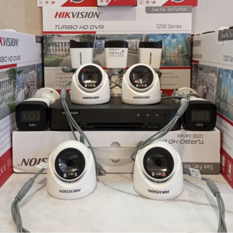PAKET CCTV HIKVISION 16CH DVR 5MP 9 CAMERA 2MP + HARDISK 500GB - 4TB COMPLETE.