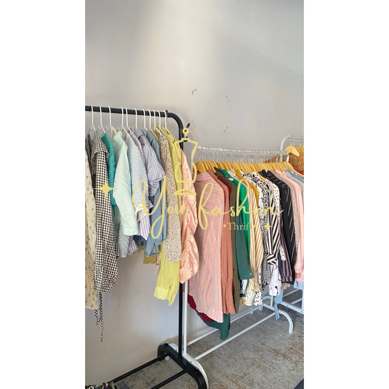 YF Blouse kemeja Crop