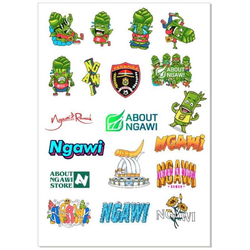

STICKER ABOUTNGAWI PREMIUM CUTTING ANTI AIR Stiker | Isi 20 sticker