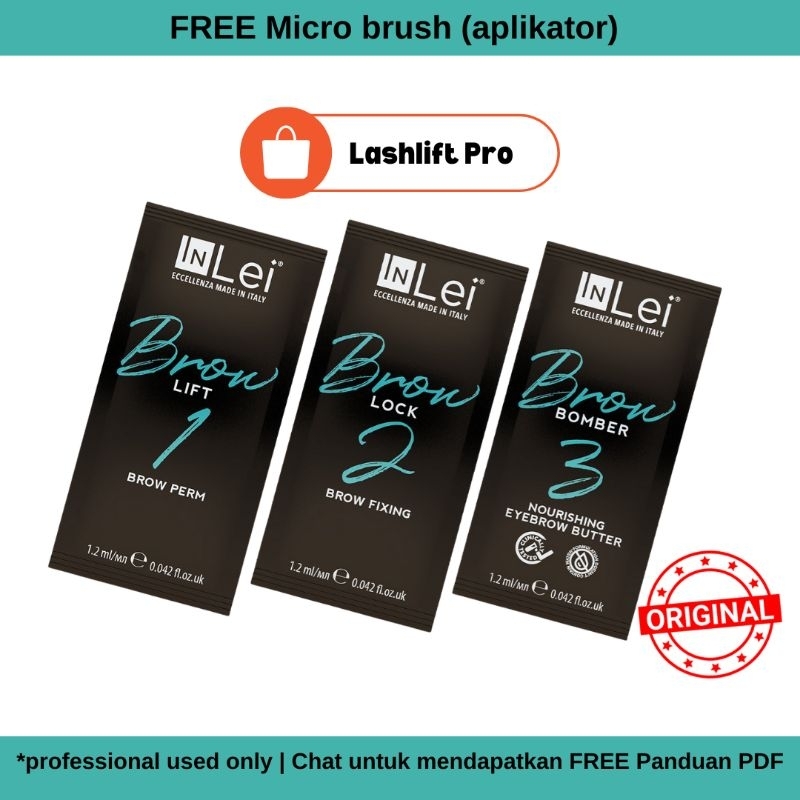 Inlei Italy Brow Bomber sachets brow lamination brow laminasi lashlift