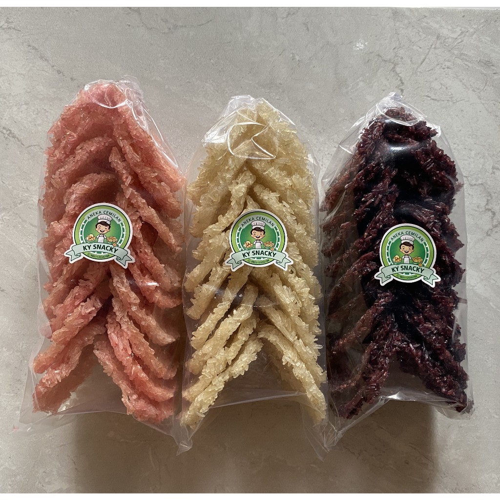 

Rengginang Mentah terasi, ketan hitam, Bawang - khas Ciparay Bandung